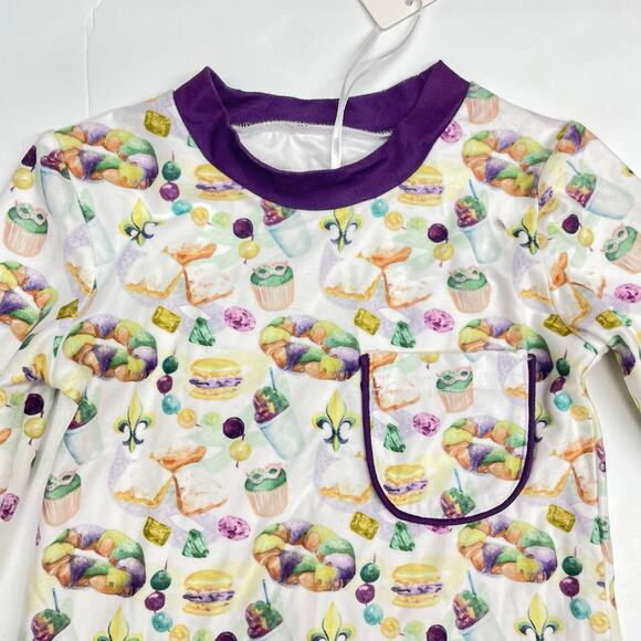 NWT My Three Sons Size 8 Mardi Gras PJs - Picture 3 of 4